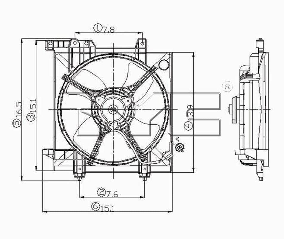 TYC Engine Cooling Fan Assembly for Baja, Legacy, Outback 600550