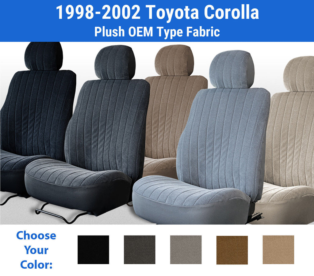 Plush Velour Seat Covers for 1998-2002 Toyota Corolla