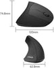 Anker 2.4G Wireless Vertical Ergonomic Optical Mouse, 800 / 1200 /1600 DPI, 5 Buttons for Laptop, Desktop, PC, Macbook - Black