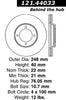 Centric Front Disc Brake Rotor for 1984-1987 Cressida (121.44033)
