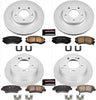 CRK5367 Coated Brake Rotor & Ceramic Brake Pads- Front & Rear