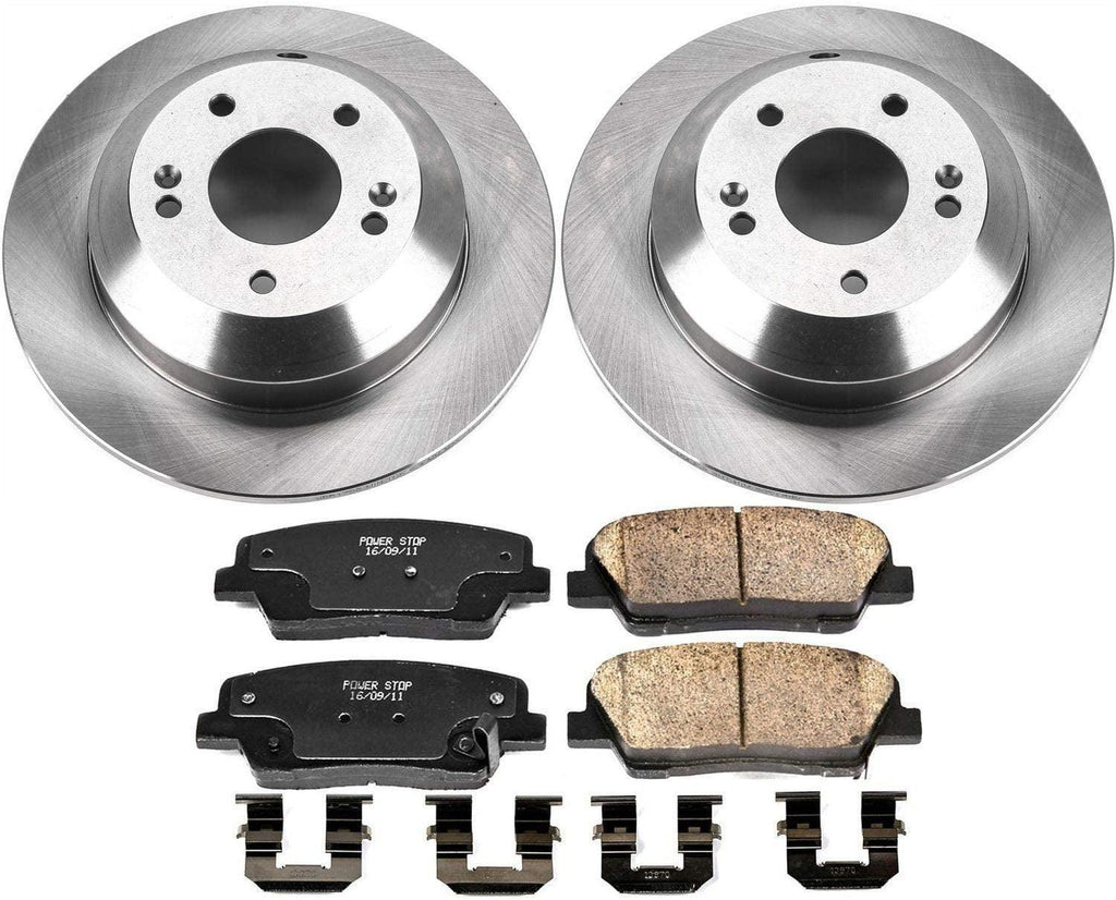 KOE7062 Autospecialty Rear Replacement Brake Kit-Oe Brake Rotors & Ceramic Brake Pads