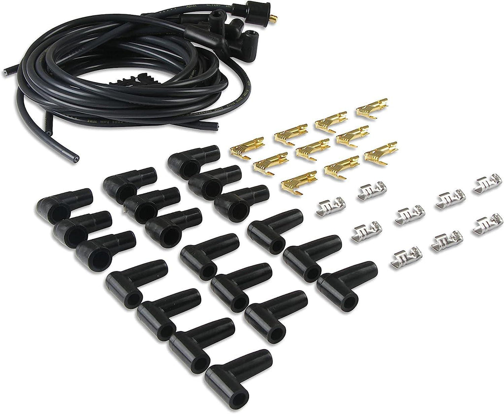 4041K Spark Plug Wire Set- 8Mm - Black Wire with Black 90 Degree Boots