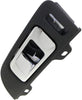 for Lincoln MKS Interior Door Handle Front, Driver Side Black Bezel with Chrome Lever (2009-2016) | with Door Lock Hole| Trim: Base/Ecoboost