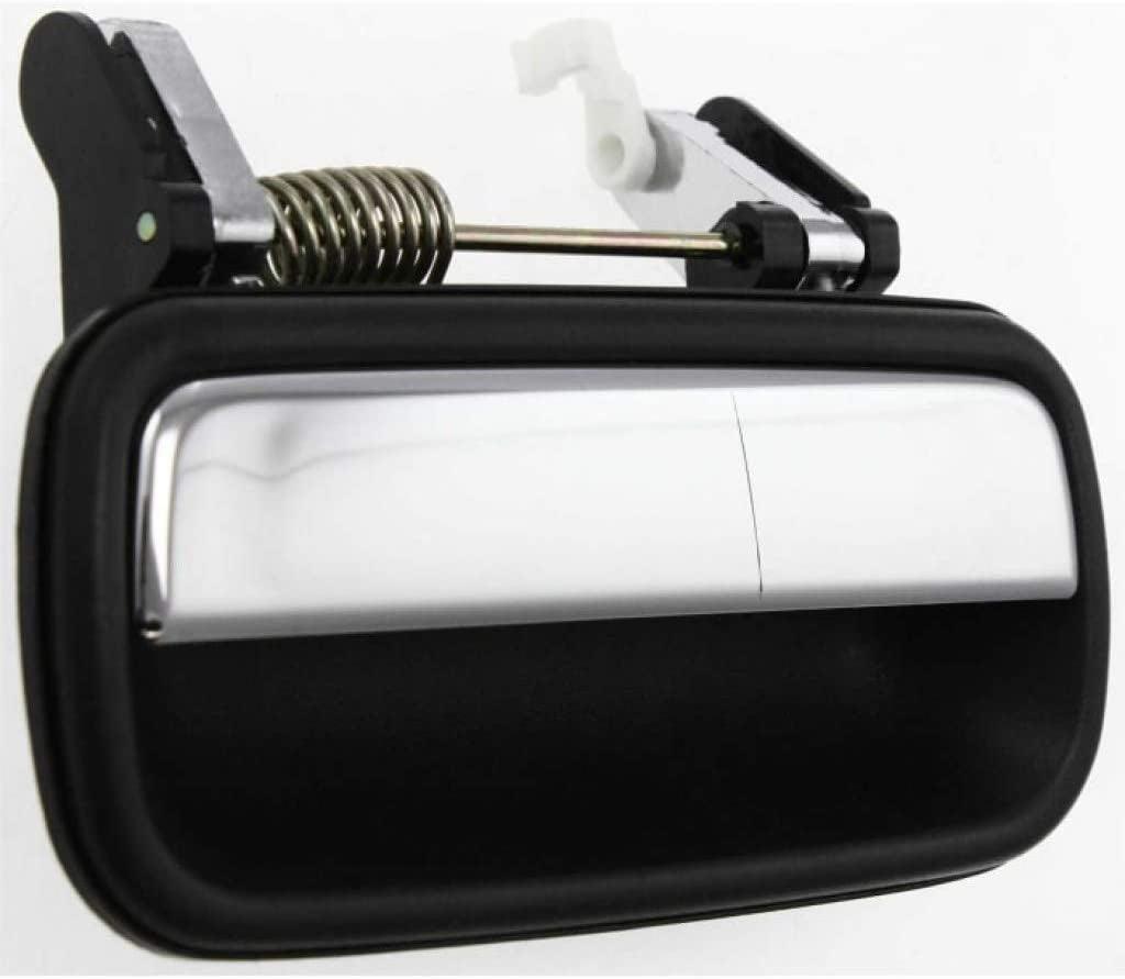 for Toyota Tacoma Exterior Door Handle Rear, Driver Side Black Bezel W/Chrome Lever (2001-2004) | Trim: Pre Runner/Base | TO1520112 | 6924035070