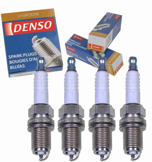 4 Pc DENSO Standard U-Groove Spark Plugs Compatible with Honda Civic 1.6L 1.7L L4 1998-2005