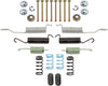 Professional 18K1596 Front Drum Brake Hardware Kit with Springs, Pins, Retainers, Washers, and Caps