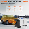 Diesel Air Heater 5KW Parking Heater 12V Truck Heater, One Air Outlet, with Black LCD Switch, Remote Control, Fast Heating Compact Diesel Heater, for Car, RV Truck, Boat, Campervans, Caravans