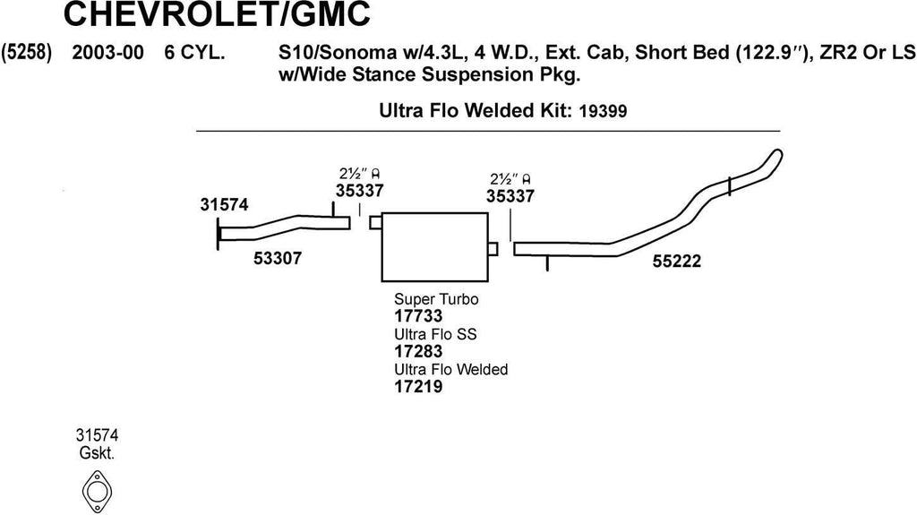 Ultra Flo 17283 Exhaust Muffler