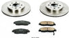 Front KOE690 Stock Replacement Brake Pad and Rotor Kit Autospecialty
