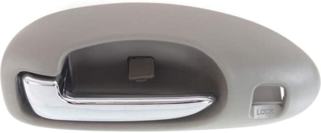 For Chryslr Sebrng Interior Door Handle 2001 02 03 04 05 2006 Driver Side Front Light Gray Bezel W/Chrome Lever W/Door Lock Hole Trim:All Submodels