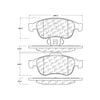 Centric Front Disc Brake Pad for Oroch, Captur, Duster, Fluence (102.16270)