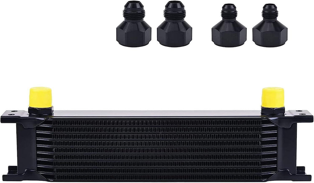 10 Row Oil Cooler Bundle with 330Mm Oil Cooler Mounting Bracket Kit