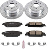 K6562 Rear Z23 Carbon Fiber Brake Pads with Drilled & Slotted Brake Rotors Kit