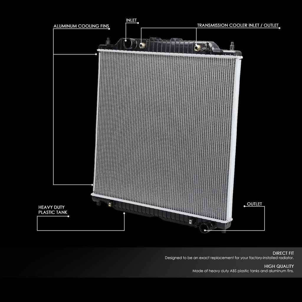 OEM-RA-2741 OE Style Bolt-On Aluminum Core Cooling Radiator 03-05 Excursion / 03-04 F250 F350 F450 F550 Super Duty at MT, 30" W X 28-1/2" H X 1-7/8" D, 1-3/4" Inlet, 2" Outlet