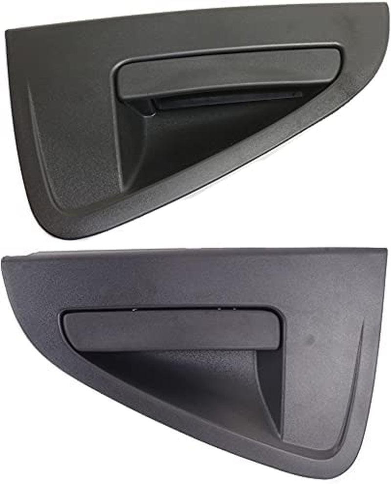 Rear Exterior Door Handle Compatible with 2013-2015 Chevrolet Spark, Set of 2, Driver and Passenger Side, Textured Black