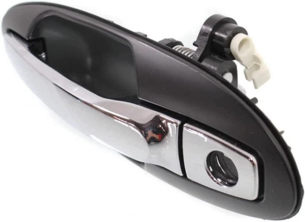 for Kia Optima Exterior Door Handle Front, Driver Side Primed Bezel with Chrome Lever (2001-2006) | with Key Hole | Trim:All Submodels | KI1310111 | 826503C021