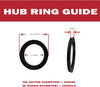 Wheel Accessories Parts Set of 4 Hub Centric Ring 125.50Mm OD to 121.30Mm Hub ID, Polycarbonate (Wheel Hub Ring, 4 Pack, 125.50 Mm OD to 121.30 Mm ID Wheel Centerbore, Polycarbonate)