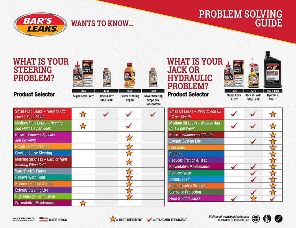 Bar'S Leaks 1630 Power Steering Stop Leak - 11 Oz,Grey