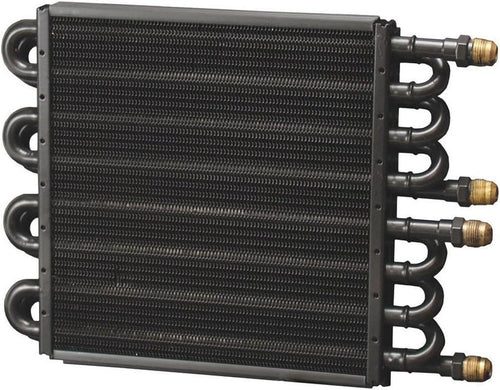15301 Dual Circuit Tube and Fin Cooler Core 8 and 8 Pass Dual Core , Black