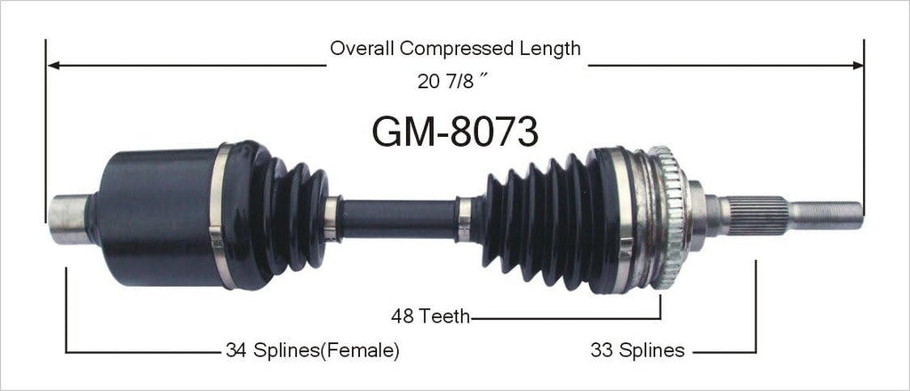 GM-8073 CV Axle Shaft