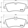 Brembo Front Disc Brake Pad Set for Mercedes-Benz (P50045)