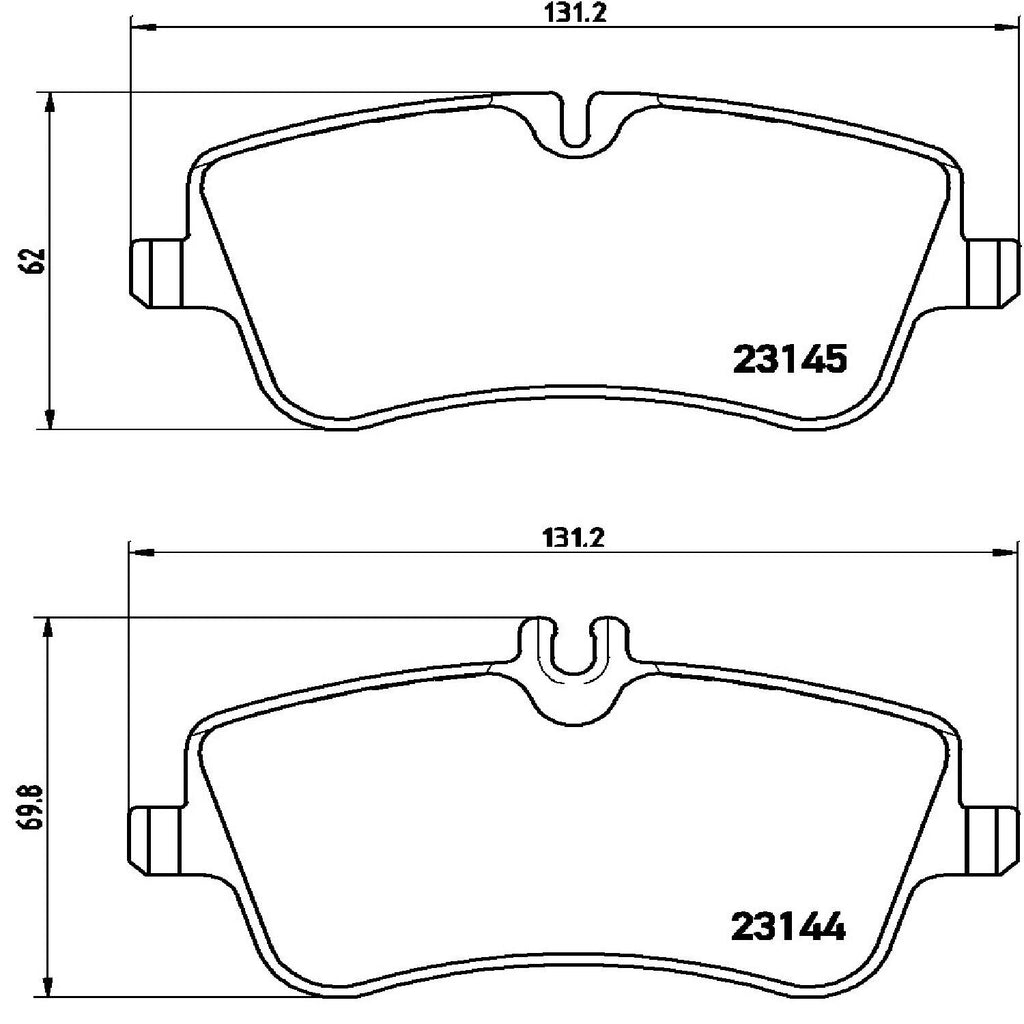 Brembo Front Disc Brake Pad Set for Mercedes-Benz (P50045)