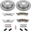 K1368-26 Rear Z26 Carbon Fiber Brake Pads with Drilled & Slotted Brake Rotors Kit