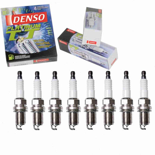 8 Pc DENSO Platinum TT Spark Plugs Compatible with Lincoln LS 3.9L V8 2000-2006
