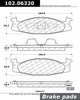 Centric Front Disc Brake Pad for Ford (102.06320)