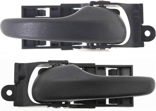 Interior Door Handle Set Compatible with 2004 Ford F-150 Heritage, Fits 2002 Lincoln Blackwood, Fits 1999-2003 Ford F-150 Front, Driver and Passenger Side Black