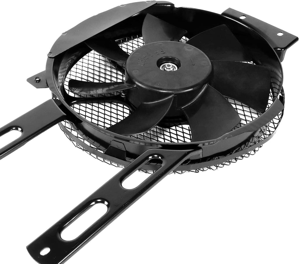 Factory Style A/C Condenser Fan Assembly Compatible with 89-94 Suzuki Swift 1.3L,OEM-RF-0949