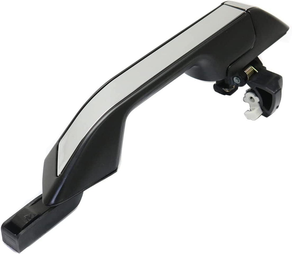 Front Exterior Door Handle Compatible with 2011-2017 Honda Odyssey Primed Black, with Chrome Insert, Passenger Side
