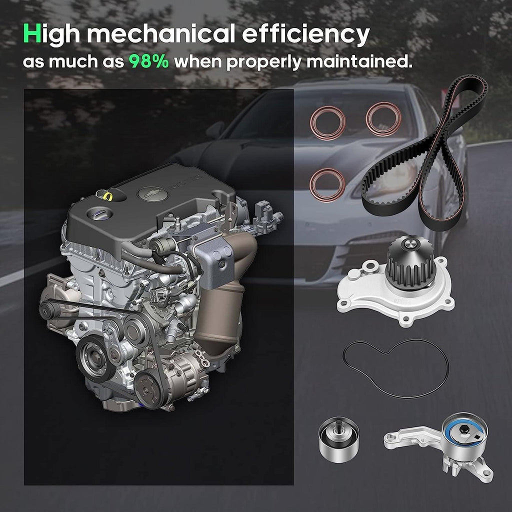 PP265LK2 WP265K4A CK265LK2 TB265LK2 AWK1248 Engine Timing Belt Kit Fits for 03-10 for Chrysler PT Cruiser 03-06 for Chrysler Sebring