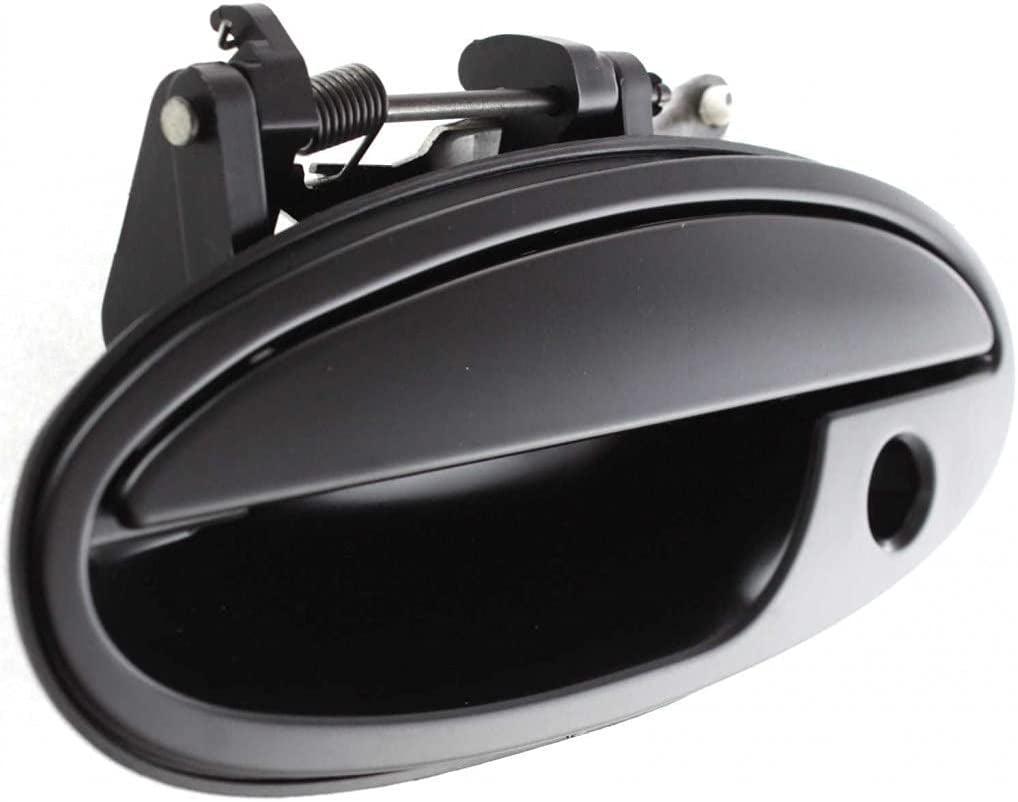 for Buick Park Avenue Exterior Door Handle Front, Driver Side Smooth Black 1997-2005 | with Key Hole | Trim: Base/Ultra | GM1310170 | 25699151