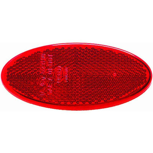 3160 Red Oval Reflex Reflector with Adhesive - greatparts