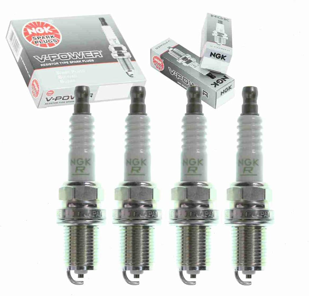 4 Pc NGK V-Power Spark Plugs Compatible with Chevrolet Tracker 1.6L 2.0L L4 1990-2002