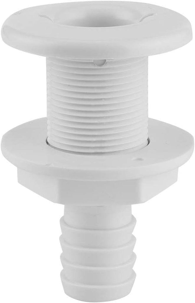 Thru Hull Bilge Fitting, 1In Nylon Plastic Marine Thru Hull Bilge Pump Hose Aerator Fitting for Boat Yacht Sail RV Camper Van