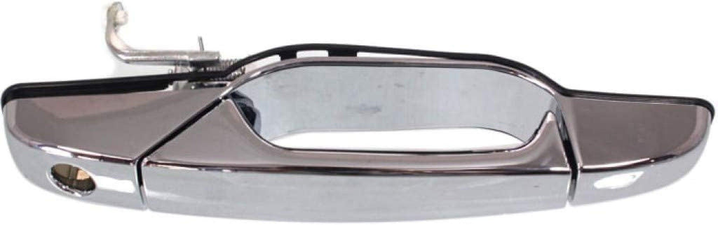 for Chevy Silverado 1500 Exterior Door Handle Front Passenger Side Chrome 2007-2013 | with Key Hole| Trim:All Submodels