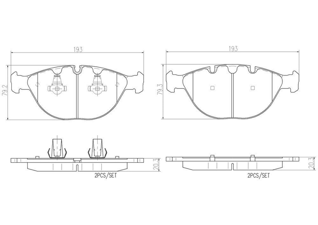 Brembo Front Disc Brake Pad Set for 02-06 BMW X5 (P06028N)