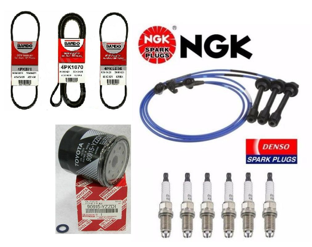 TUNE up KIT Wires Belts Spark Plugs for 1996-2004 Toyota 4Runner Tacoma 3.4L V6