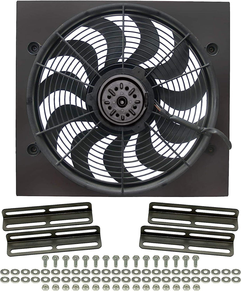 16919 High Output Single Radiator Fan , Black