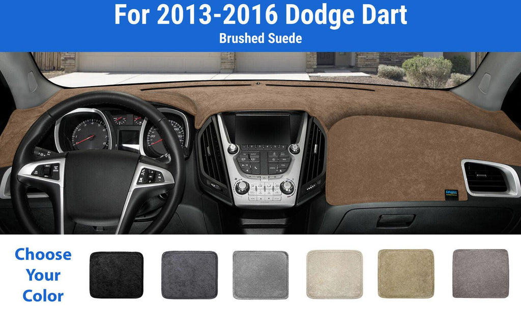Dashboard Dash Mat Cover for 2013-2016 Dodge Dart (Brushed Suede)