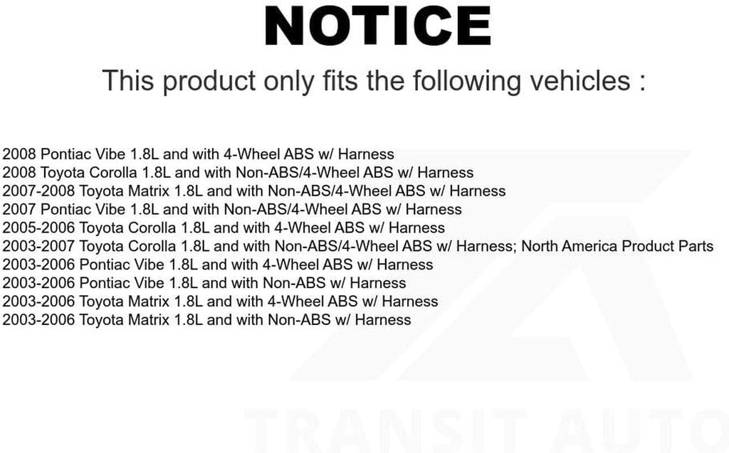 Mpulse Front Left ABS Wheel Speed Sensor SEN-2ABS0510 for Toyota Corolla Matrix Pontiac Vibe