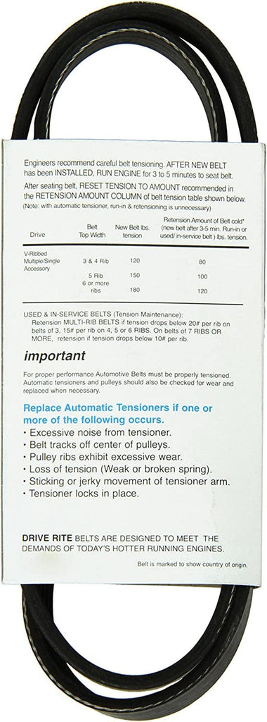 Dayco 5050405DR Serpentine Belt