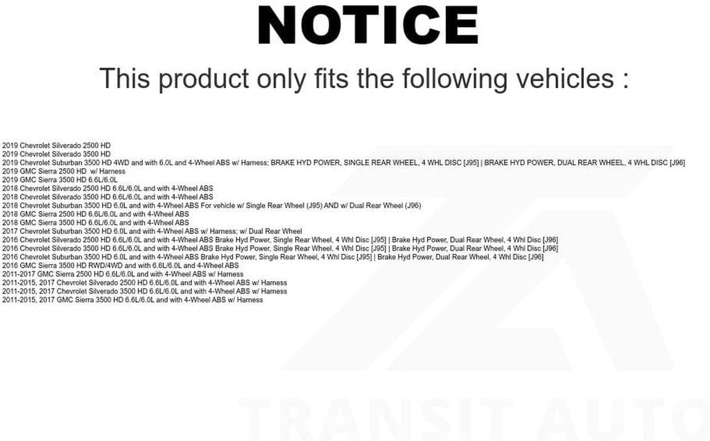 Mpulse Front ABS Wheel Speed Sensor SEN-2ABS2679 for Chevrolet Silverado 2500 HD GMC Sierra 3500 Suburban