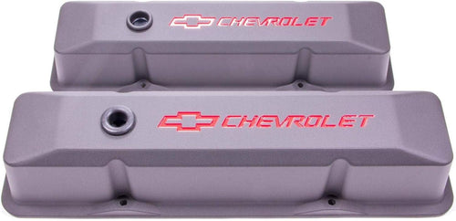 Proform  SBC Blk Crinkle Die Cast Valve Cover - Tall with Baffle