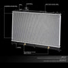 OEM-RA-2918 OE Style Bolt-On Aluminum Core Radiator Compatible with 07-12 Mazda CX-7 2.3 2.5 AT,29-3/8" W X 17-11/16" H X 1" D,1-1/4"Inlet / 1-1/4"Outlet