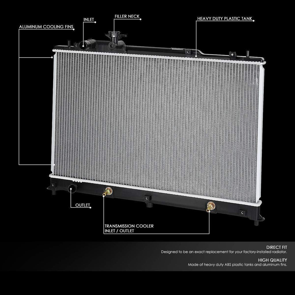 OEM-RA-2918 OE Style Bolt-On Aluminum Core Radiator Compatible with 07-12 Mazda CX-7 2.3 2.5 AT,29-3/8" W X 17-11/16" H X 1" D,1-1/4"Inlet / 1-1/4"Outlet