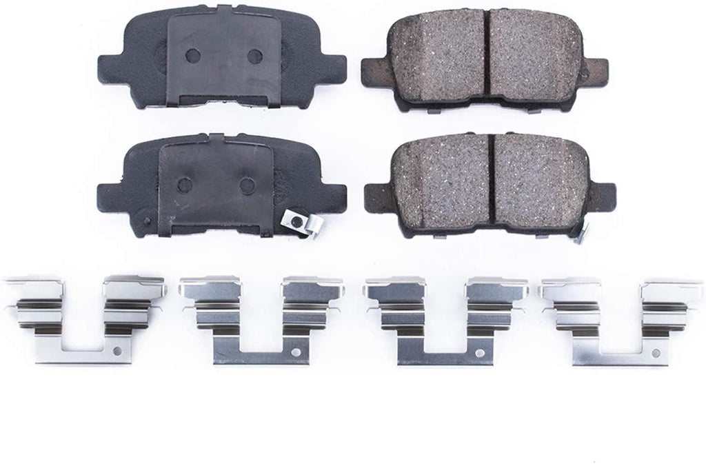 17-865, Z17 Rear Ceramic Brake Pads with Hardware